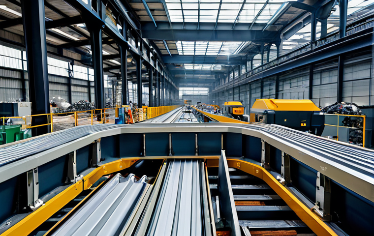 A professional, modern waste processing facility, clean and well-lit. Advanced robotic arms are precisely sorting various types of recyclables (plastic, paper, metal) on a conveyor belt, guided by AI-powered optical sensors. In the background, large machines are compacting and transforming waste into reusable materials or generating energy, with steam gently rising. The scene emphasizes innovation and efficiency in circular economy practices. Professional photography, high detail, industrial environment, safe for work, appropriate content, fully clothed, professional, perfect anatomy, correct proportions, natural pose, well-formed hands, proper finger count, natural body proportions, high quality.
