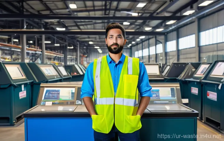 폐기물처리 실기시험 합격률 높이는 법 - **Prompt:** A dynamic scene depicting a diverse group of three young adult students, approximately 1...