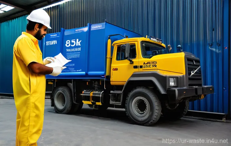 폐기물처리 설비운영 방법 - **Prompt:** A focused and experienced Pakistani waste management operator, dressed in clean, bright ...