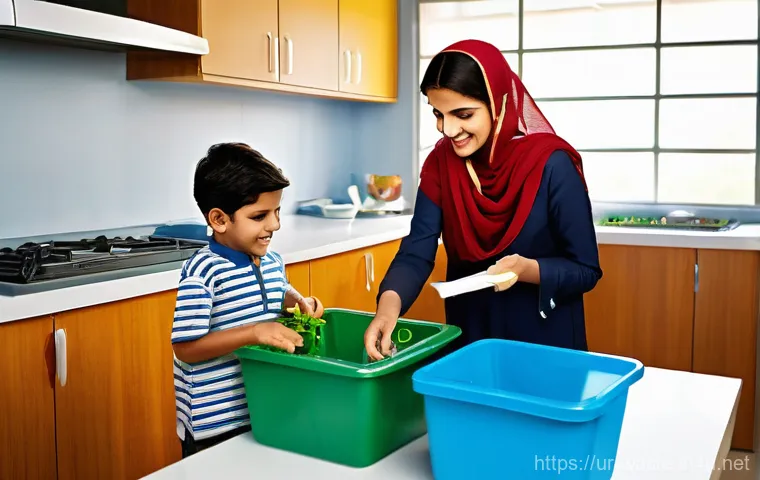 폐기물처리 이론서 추천 및 리뷰 - **Prompt:** A bustling street scene in a South Asian city, specifically reminiscent of Pakistan, wit...