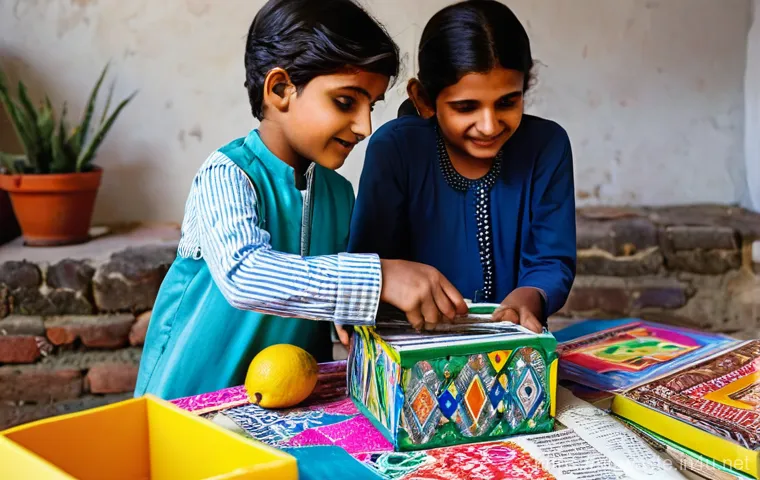 폐기물처리와 탄소중립 정책 - **Prompt:** A young Pakistani man in his late 20s, wearing a helmet and casual, modest attire, is gr...